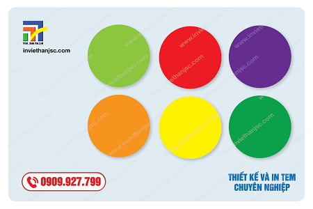 Tem tròn nhiều màu sắc