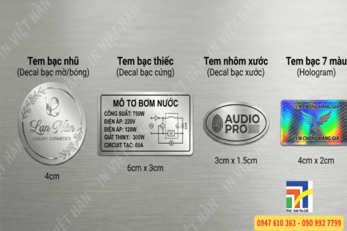 Các loại tem bạc